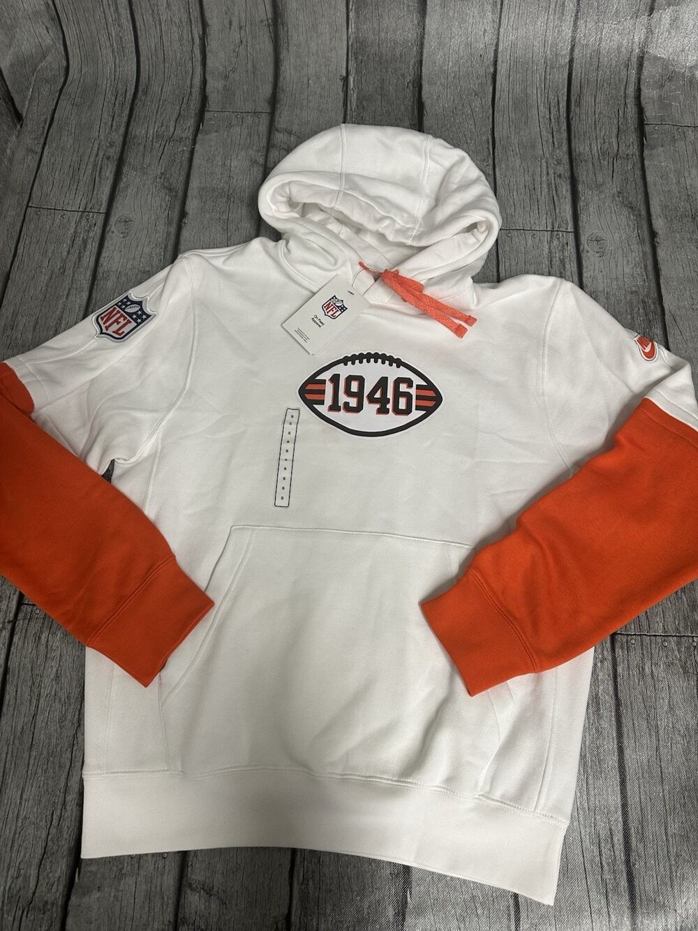 NWT Men’s Nike Cleveland Browns Sideline Hoodie Small White On Field Sweatshirt